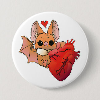Vampirfledermaus Button