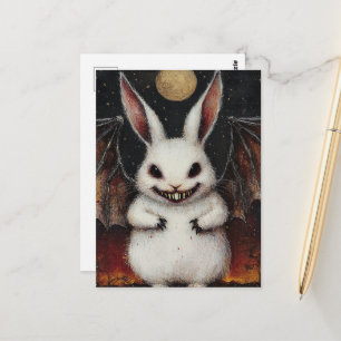 Vampirfledermaus Kaninchen Postkarte