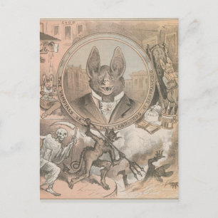 Vampirfledermaus-Porträt Postkarte