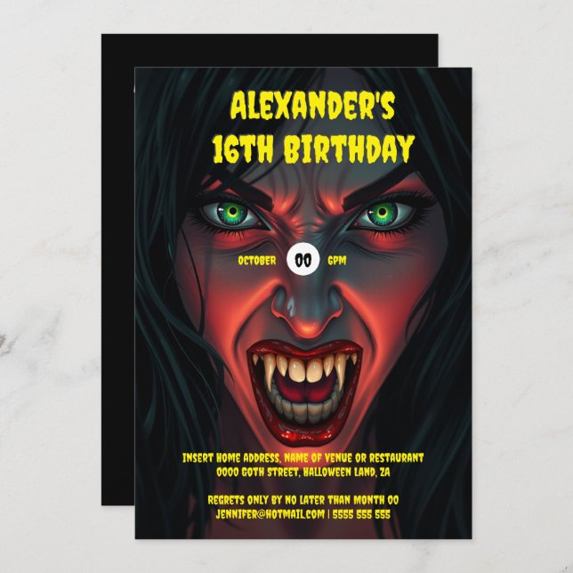 Vampirin Einladung (Vorne/Hinten)