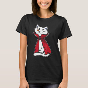 Vampirkatze Faules Halloween-Kostüm Süße Katze Kät T-Shirt