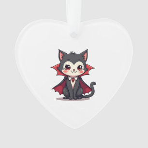 Vampirkatze � Süßes Halloween Haustier Tee Ornament