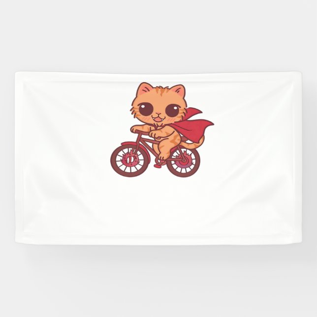 Vampirkatze zu Halloween-Radtour - Niedliche Spook Banner (Horizontal)