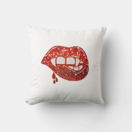 Vampirlippen bei Imitaten Glitzer mit Tropf Kissen