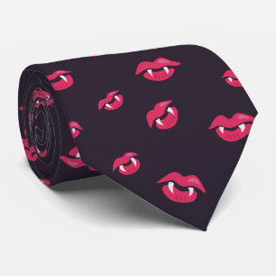 Vampirlippen und Fangmuster Krawatte