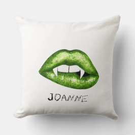 Vampirlippen und Spinne auf der doppelseitigen Sei Kissen