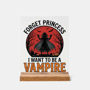Vampirprinzessin-Shirt Gruselig Retro Halloween-De Acrylschild