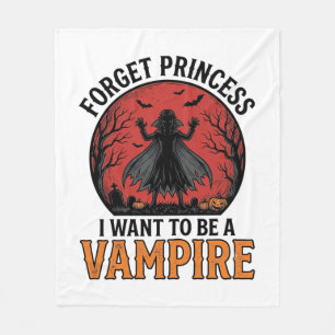 Vampirprinzessin-Shirt Gruselig Retro Halloween-De Fleecedecke