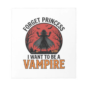 Vampirprinzessin-Shirt Gruselig Retro Halloween-De Notizblock