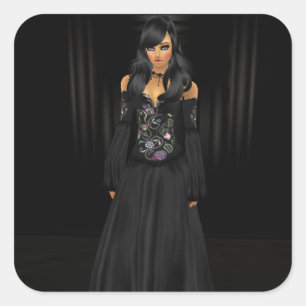 Vampirs-Aufkleber Quadratischer Aufkleber