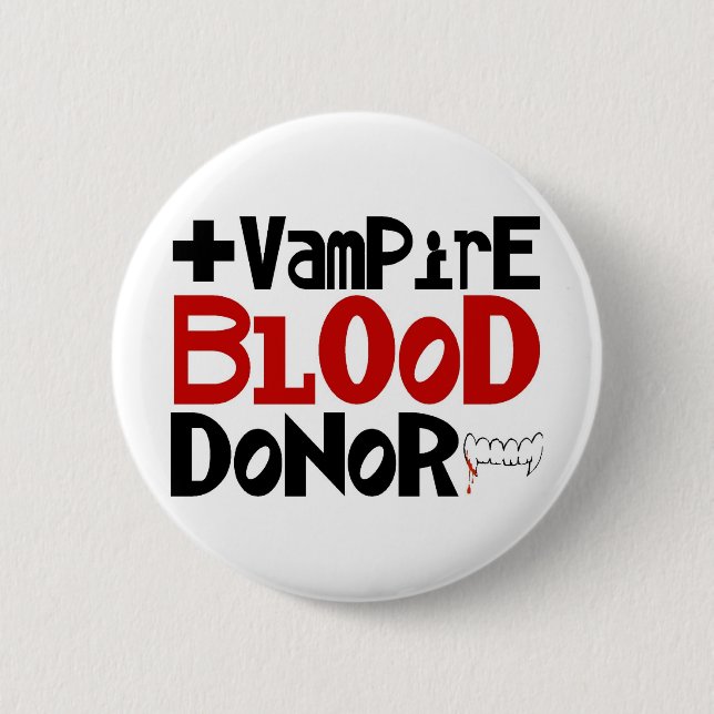 Vampirs-Blutspender Button (Vorderseite)