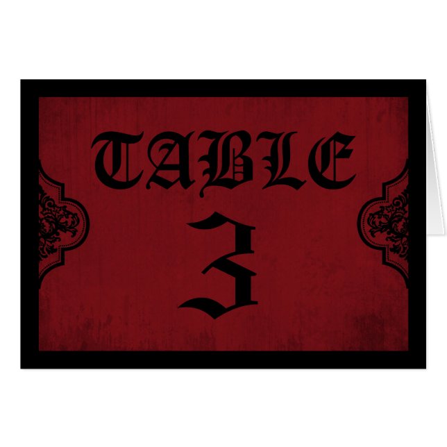 Vampirs-Braut-Tabellen-Karte (Vorderseite (Horizontal))
