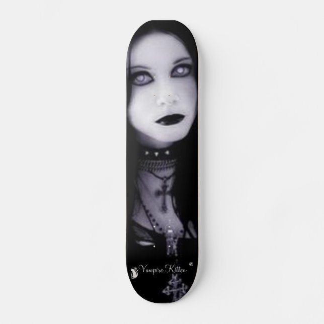Vampirs-Kätzchen - Goth Mädchen Skateboard (Vorderseite)