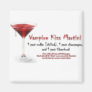 Vampirs-Kuss-Martini-Getränk-Rezept Magnet