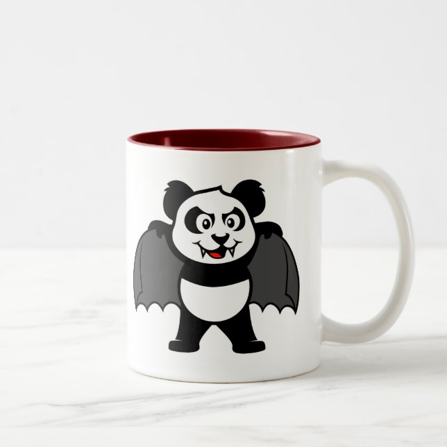 Vampirs-Panda Zweifarbige Tasse (Rechts)