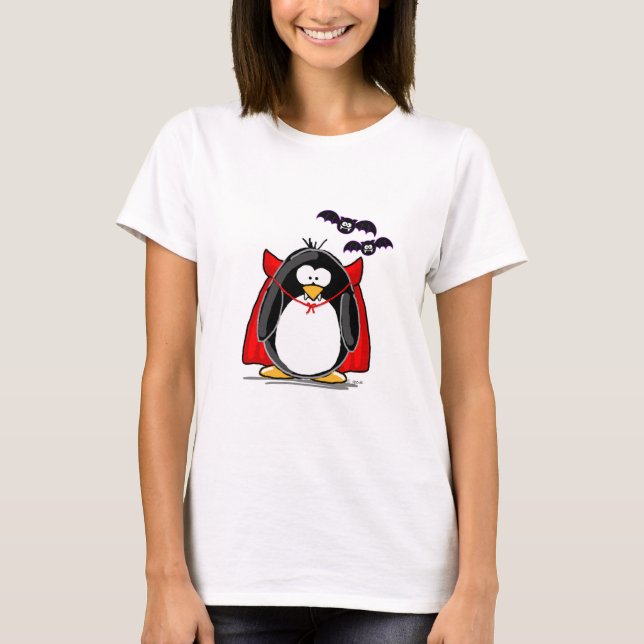 Vampirs-Pinguin T-Shirt (Vorderseite)