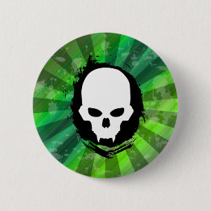 Vampirs-Schädel Button