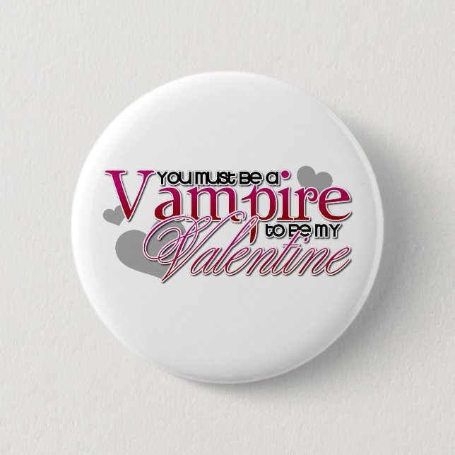 Vampirs-Valentinsgruß Button (Vorderseite)