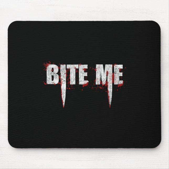 Vampirschwanz Teeth Bloody Halloween Mousepad (Vorne)