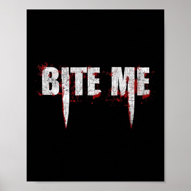 Vampirschwanz Teeth Bloody Halloween Poster (Vorne)