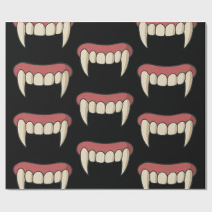 Vampirzähne - Halloween Geschenkpapier