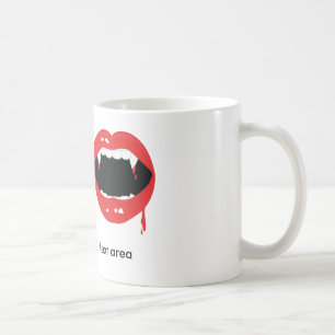 Vampirzähne-Maus-Halloween-Goth-Kaffeetasse Tasse