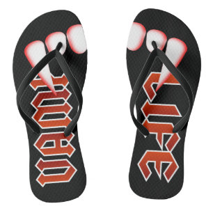 Vamplife Vampire Fangs Flip Flops