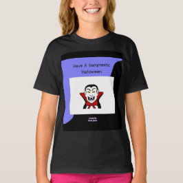 Vamptastic Halloween Girls Black Basic T Shirt