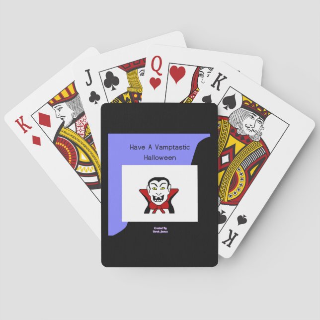 Vamptastische Halloween-Spielkarten Spielkarten (Rückseite)