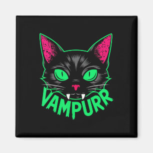 Vampurr Cat Vampire Kitty Halloween Katzen Spooky Magnet