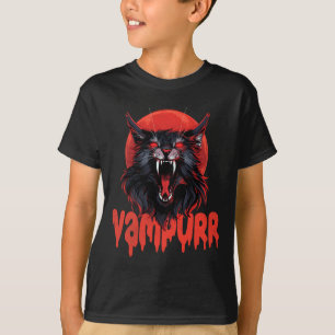 Vampurr Coon Spooky Vampire Halloween Maine Coon C T-Shirt