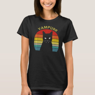 Vampurr Katze Vampir Zähne Katze Halloween Kostüm T-Shirt