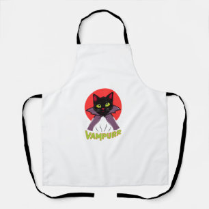 Vampurr Vampire Cat Funny Halloween Cat Kostüm Schürze