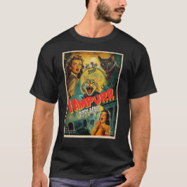 Vampurr Vampirkatze - Retro-Horrorposter T-Shirt