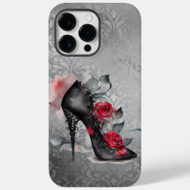 Vampy Spiked Stiletto | Rote Rose High Heel Grunge Case-Mate iPhone 14 Pro Max Hülle