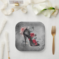 Vampy Spiked Stiletto | Rote Rose High Heel Grunge