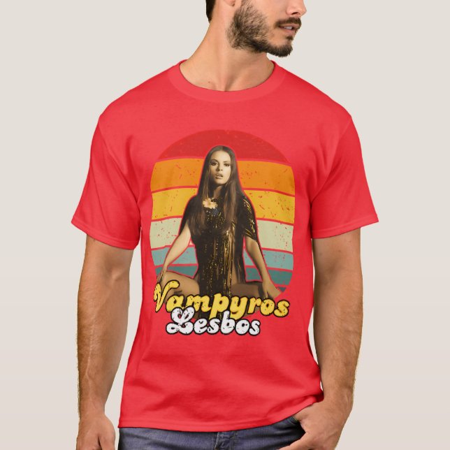 Vampyros Lesbos Retro Movie T-Shirt (Vorderseite)