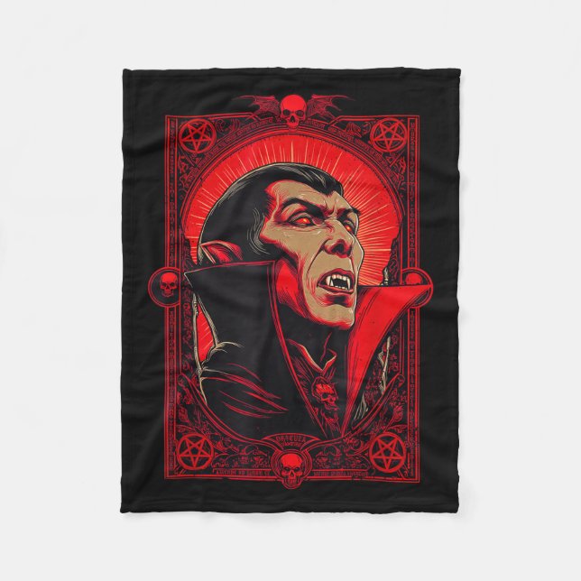 Vamre Dracula Gotische Horror Kunst, Dichtung und  Fleecedecke (Vorderseite)