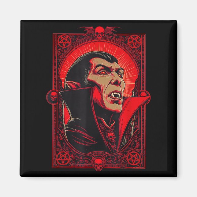 Vamre Dracula Gotische Horror Kunst, Dichtung und  Magnet (Vorne)