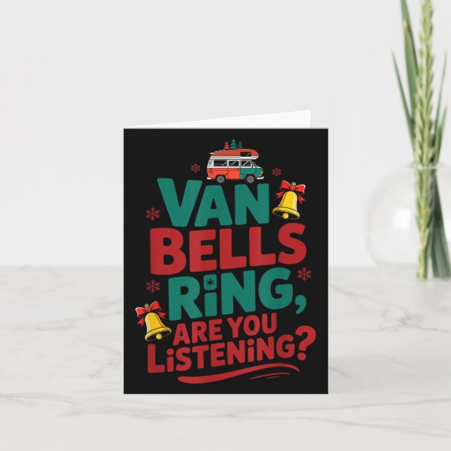 Van Bells Ring Merry Christmas Holiday Adventure C Karte (Vorderseite)