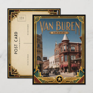 Van Buren Arkansas Vintage Art Deco Golden Age Postkarte