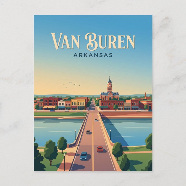 Van Buren USA Postkarte (Vorderseite)