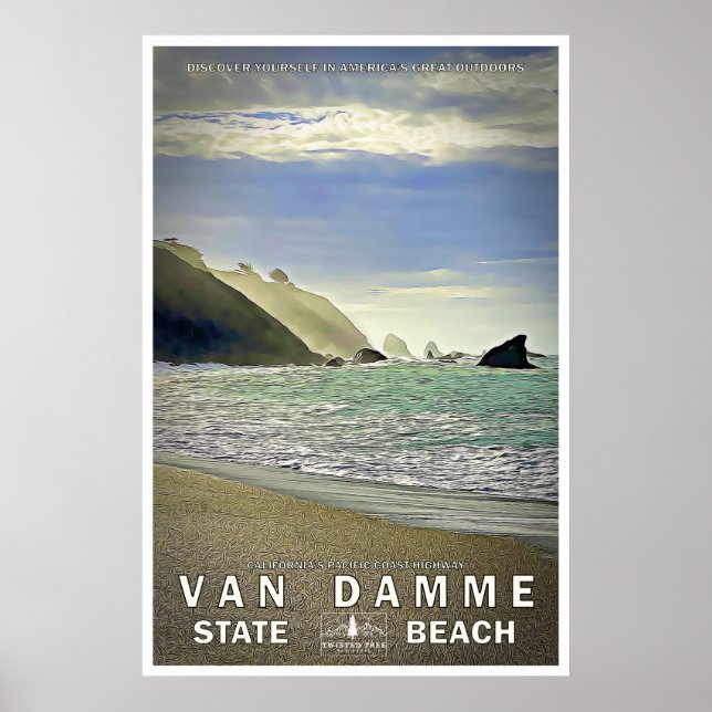 Van Damme Staat Beach Travel Poster 02 (Vorne)