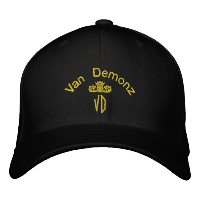 Van Demonz Gold Edition bestickter Hat Bestickte Kappe (Vorderseite)