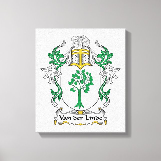 Van der Linde Familienwappen Leinwanddruck (Vorderseite)