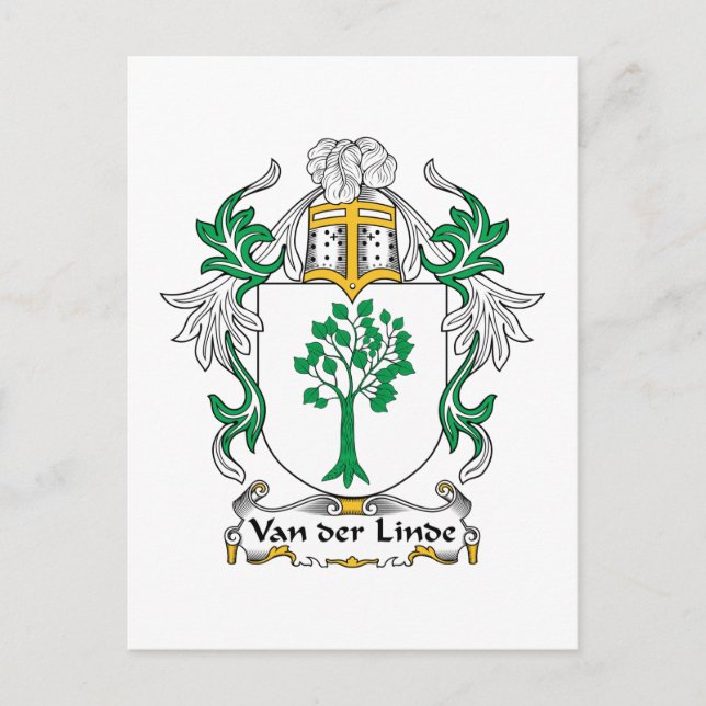 Van der Linde Familienwappen Postkarte (Vorderseite)