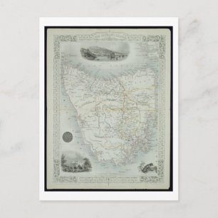 Van Diemen's Island oder Tasmania, aus einer Reihe Postkarte