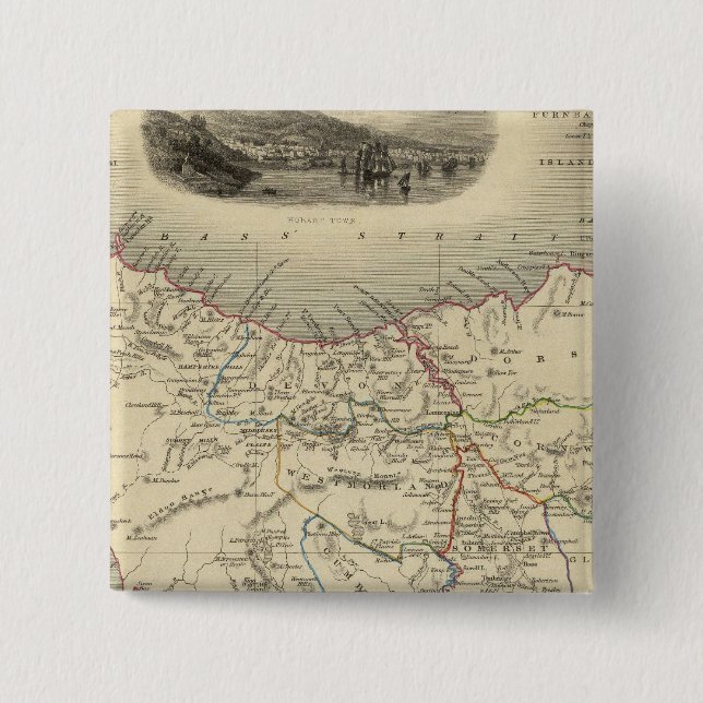 Van Diemen's Island oder Tasmania Button (Vorderseite)