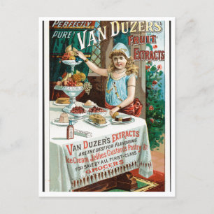 Van Duzer's Fruit Extrakte Vintage Werbekunst Postkarte
