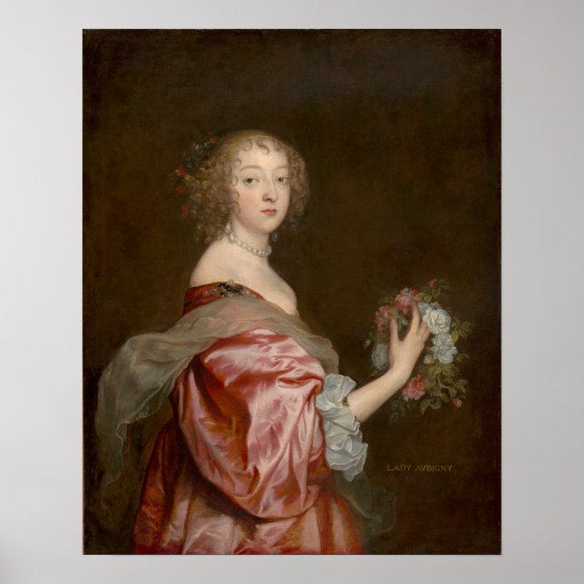 Van Dyck - Catherine Howard Lady D'Aubigny Poster (Vorne)